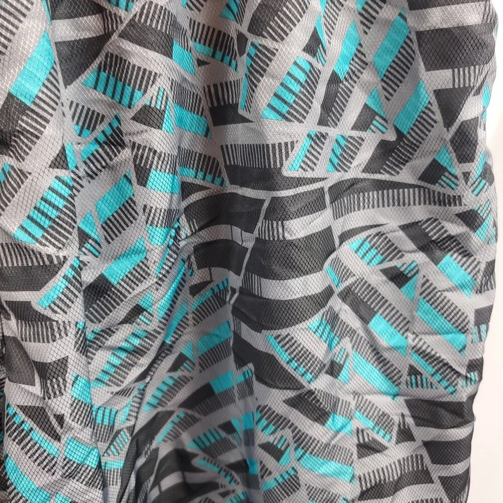 Nike Mens Blue Grey Geometric Print Logo NWT Sz XXL Swim Shorts